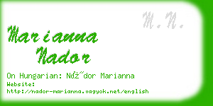 marianna nador business card